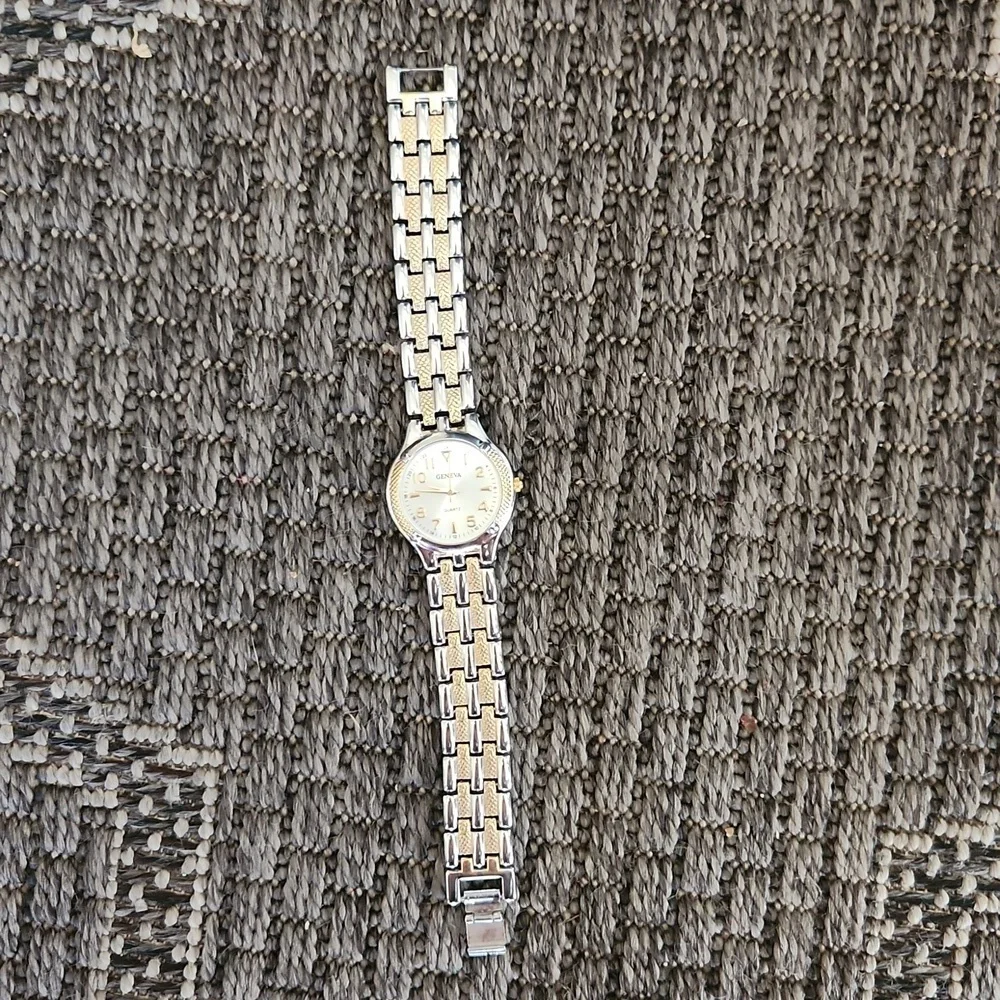 Geneva gold and‎ silver toned watch